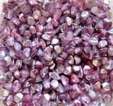 50 Stück - pinched beads - hell amethyst halbsilber