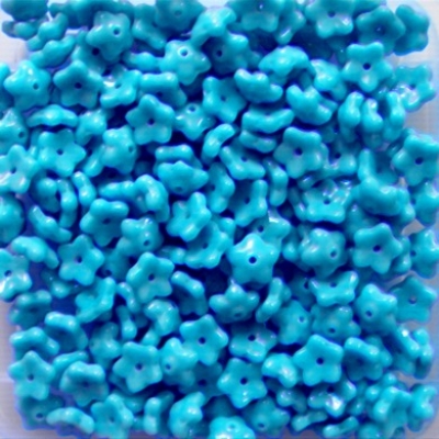 50 Stück - Blüten 7 mm - blau opak