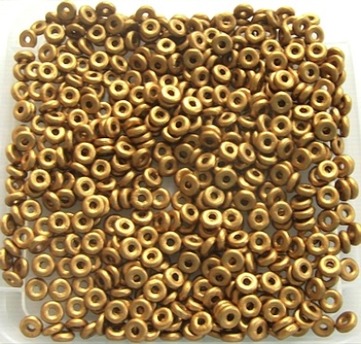 5 Gramm - O beads - brass gold