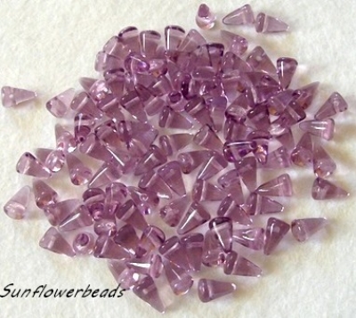 20 Stück - Spike beads - amethyst