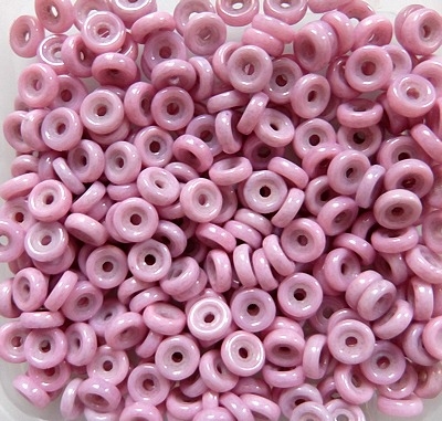 50 Stück - Wheel beads - chalk lila lüster